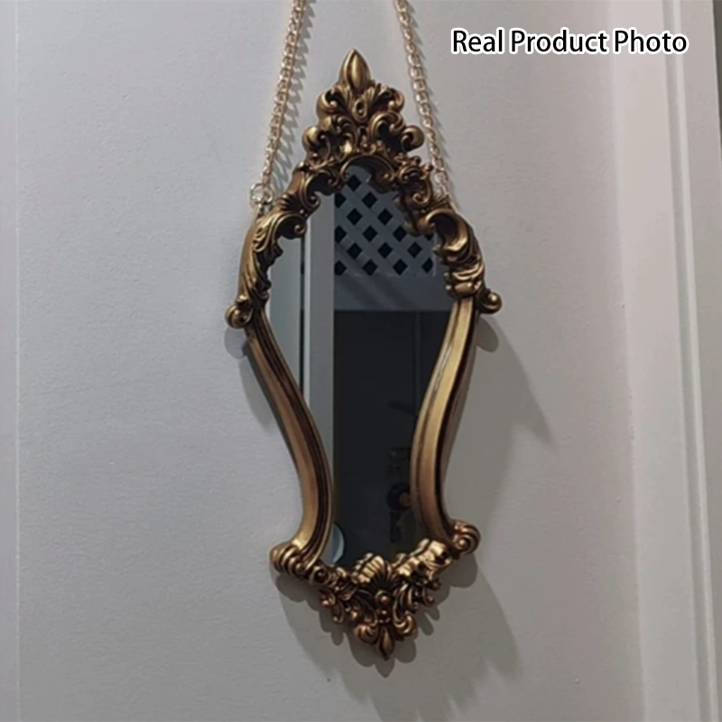 Traditional French Diamond Resin Glass Wall Mirror Decorative Mirror For Living Room