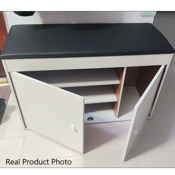 Banc à chaussures rectangulaire moderne minimaliste en MDF cuir PU éponge métal sans accoudoirs pour entrées 