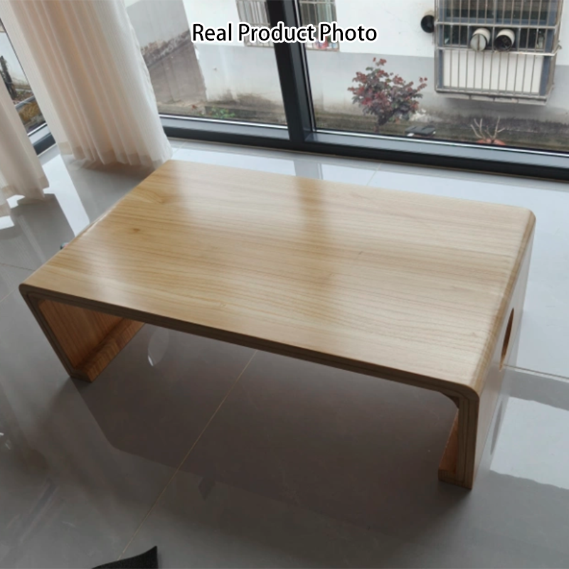 Traditional Japanese Rectangular Paulownia Solid Wood Tatami Coffee Table For Living Room &amp; Bedroom