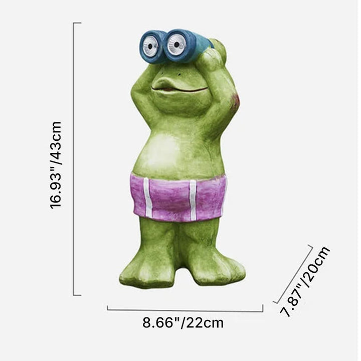 Contemporary Creative Solar Resin Frog Waterproof Decorative Outdoor Light For Garden