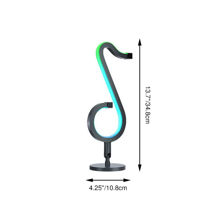 Contemporary Creative Note RGB USB Iron Plastic Table Lamp For Bedroom