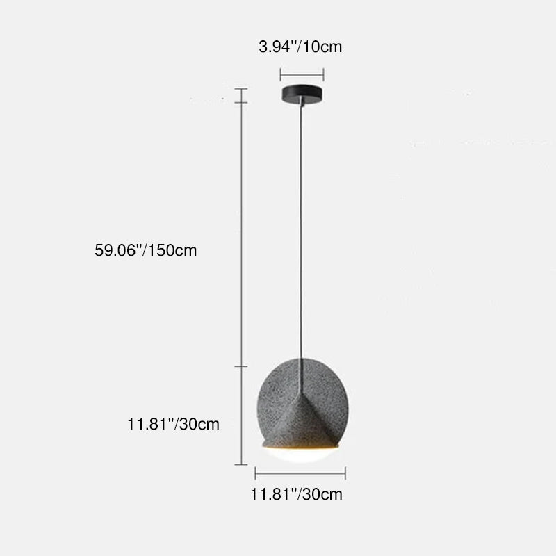 Moderne Harz Bunte Runde Form 1-Licht LED Pendelleuchte 