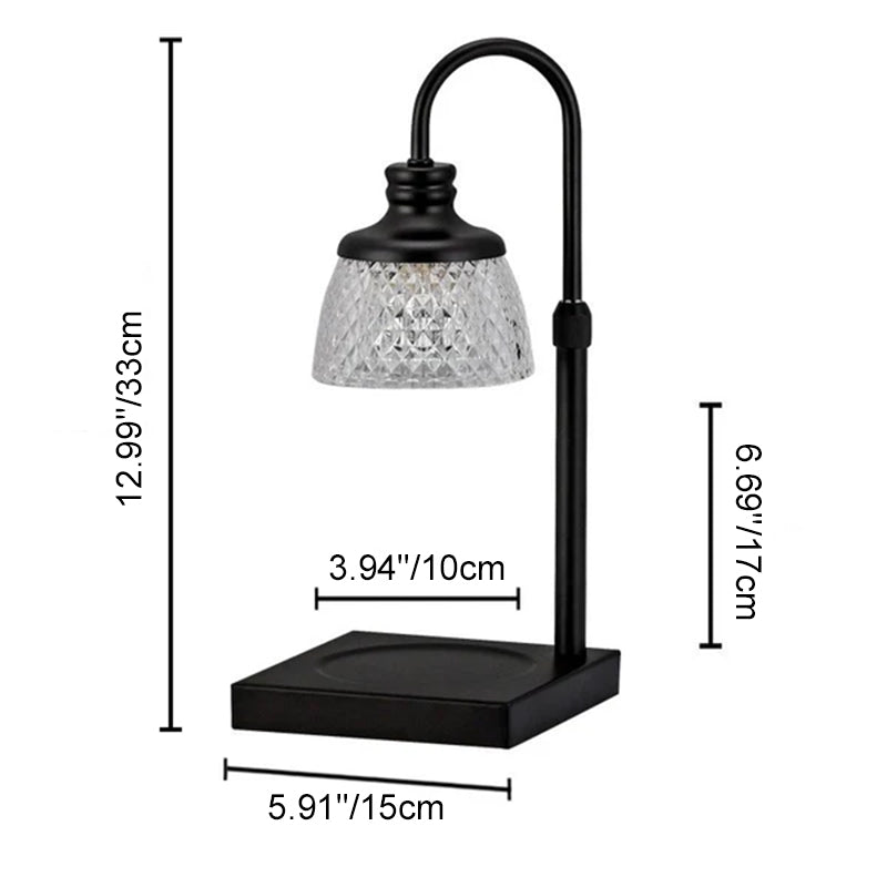 Moderne, minimalistische, einfarbige 1-Licht-Tischlampe aus schmelzendem Wachs