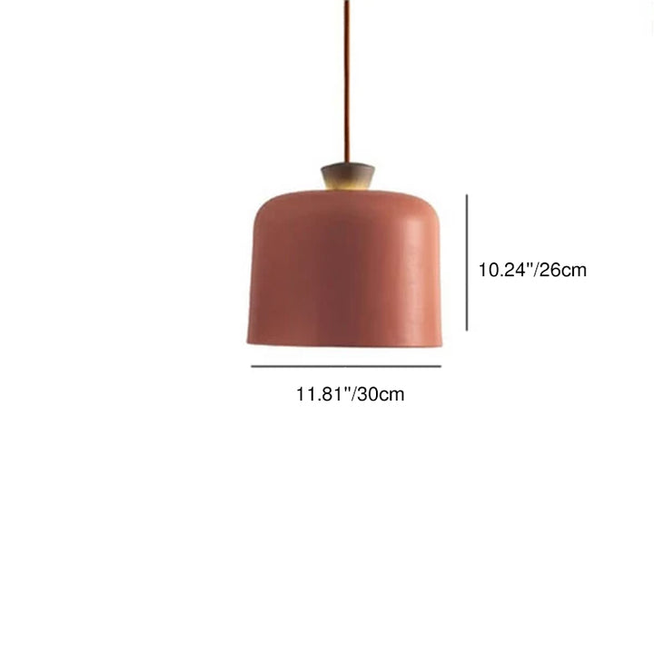 Moderner Macaron Zylinder Aluminium 1-Licht Pendelleuchte 