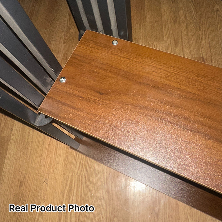 Traditional Vintage Rectangular Particle Board Steel End Table 3-Tier For Living Room