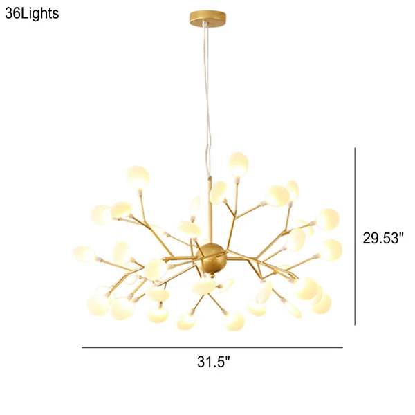 Modern Metal Branches 27/36-Light Fireflies LED Chandeliers