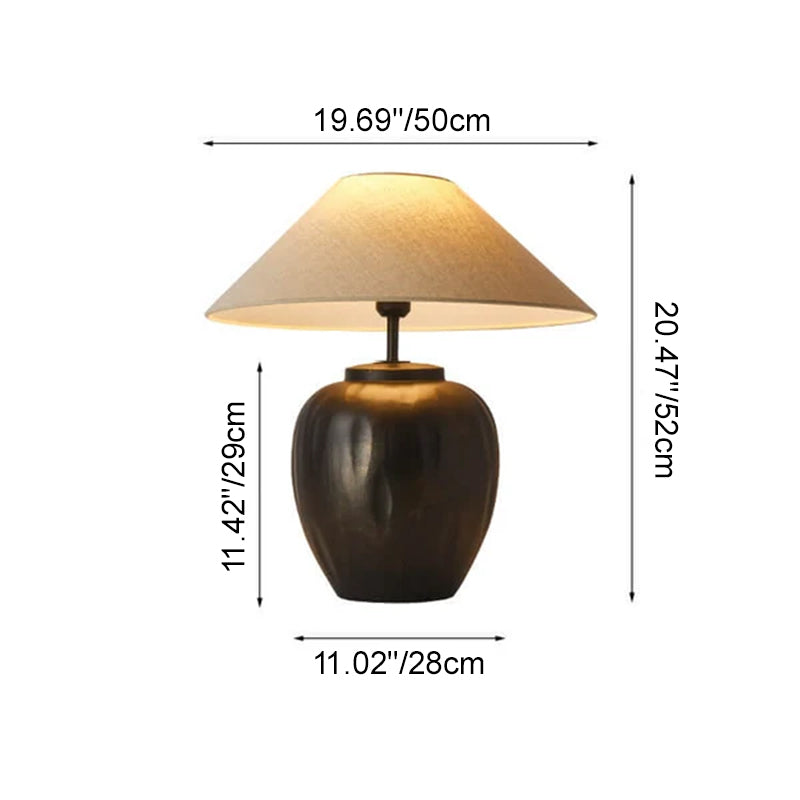 Kreatives handgefertigtes Keramikflaschendesign 1-Licht-Tischlampe 