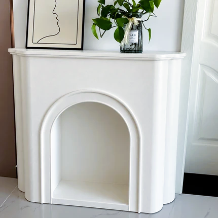 Contemporary Nordic Arched MDF Console Table With 1-Tier For Living Room