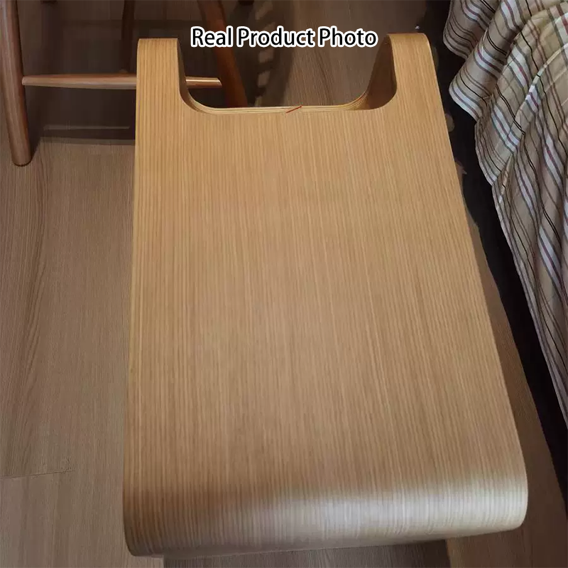 Modern Minimalist Rectangular Birch Wood Coffee Table Storage For Living Room