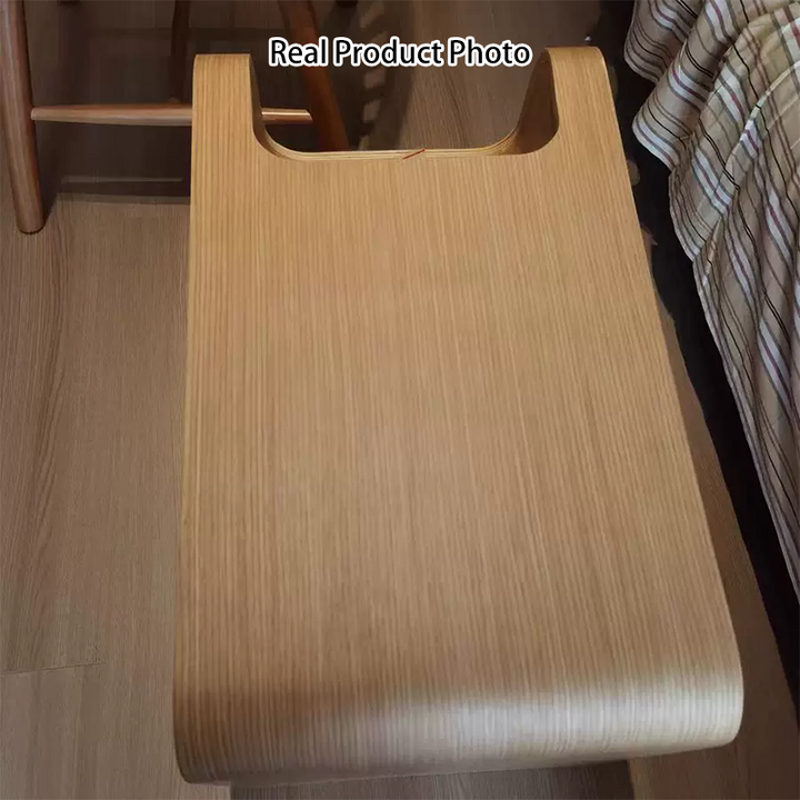 Modern Minimalist Rectangular Birch Wood Coffee Table Storage For Living Room
