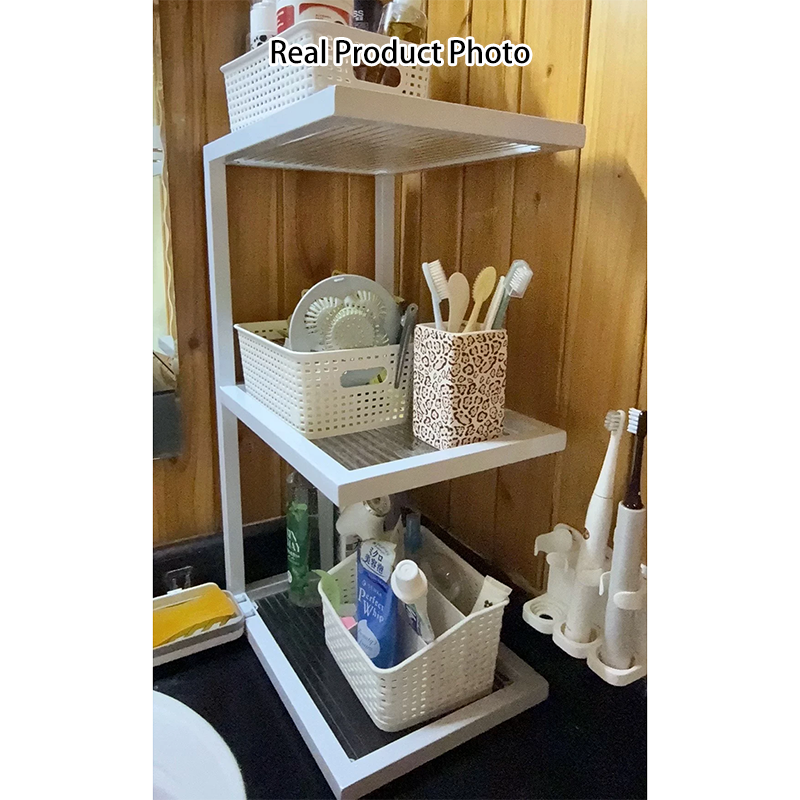 Moderner minimalistischer rechteckiger Eisenrahmen-Glas-Beistelltisch mit 3/4 Ebenen für das Wohnzimmer 