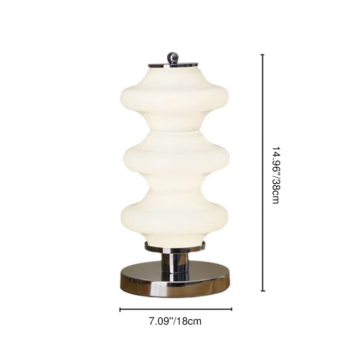 Contemporary Nordic Iron Glass Gourd Design LED Table Lamp For Bedroom