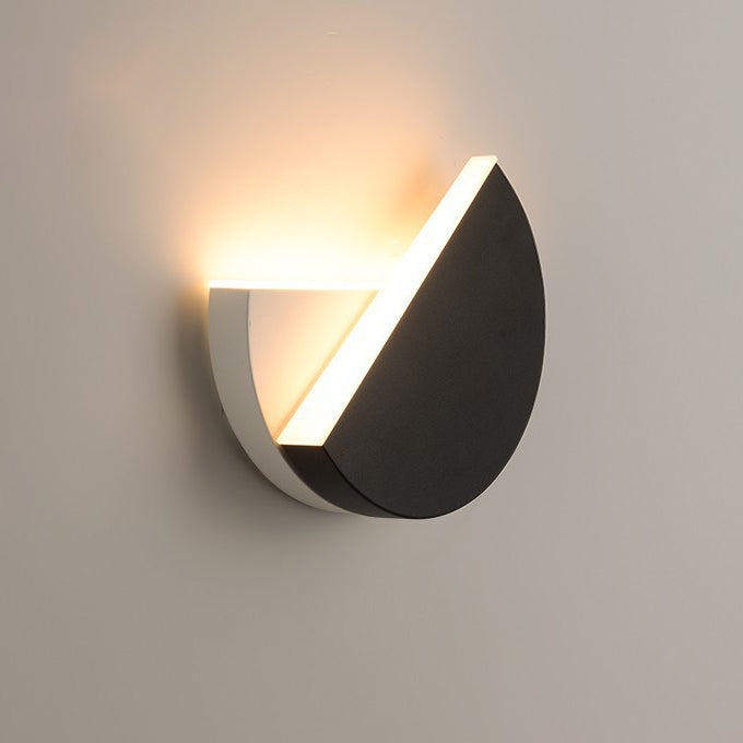 Applique murale LED en fer acrylique rond rotatif minimaliste moderne pour salon 
