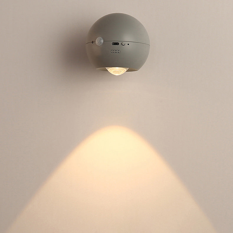 モダンミニマリストオーブUSB ABS LEDウォールスコンスランプベッドルーム用 