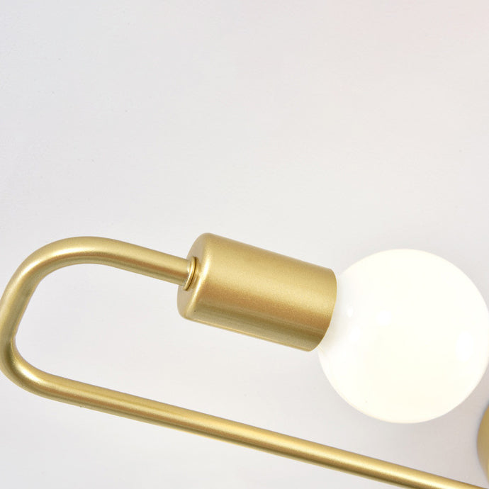 Ligne de tube incurvé nordique contemporain Fer 6/8 lumières Plafonnier semi-encastré pour salon 