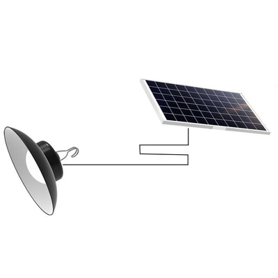Luz colgante LED de disco semicircular impermeable solar retro contemporáneo de ABS para jardín 