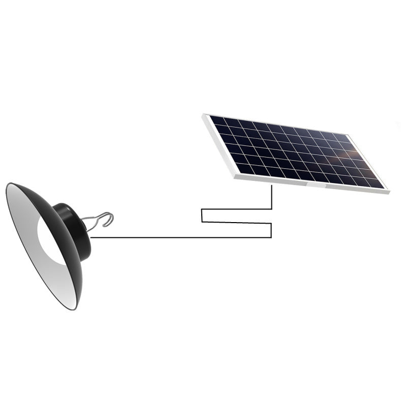 Luz colgante LED de disco semicircular impermeable solar retro contemporáneo de ABS para jardín 