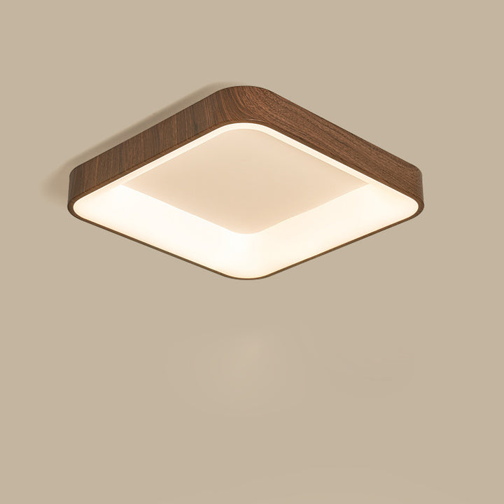 Traditionelle chinesische Eisen Acryl Runde Quadrat LED Unterputz Deckenleuchte für Schlafzimmer 