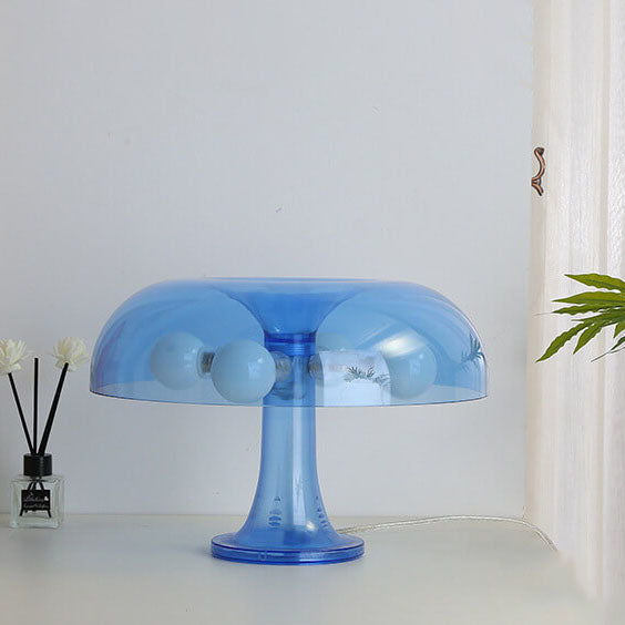 Moderner minimalistischer Pilz-Polyester-Carbonat-Tischlampe mit 4 Lichtern 