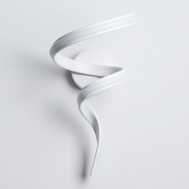 Zeitgenössische kreative Spirale Eisen Aluminium Silikon LED Wandleuchte Lampe für Wohnzimmer 