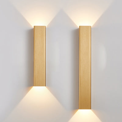 Lámpara Aplique de Pared LED de Aluminio Rectangular Minimalista Moderna para Dormitorio 