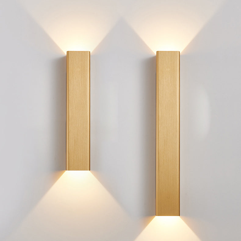 Lámpara Aplique de Pared LED de Aluminio Rectangular Minimalista Moderna para Dormitorio 