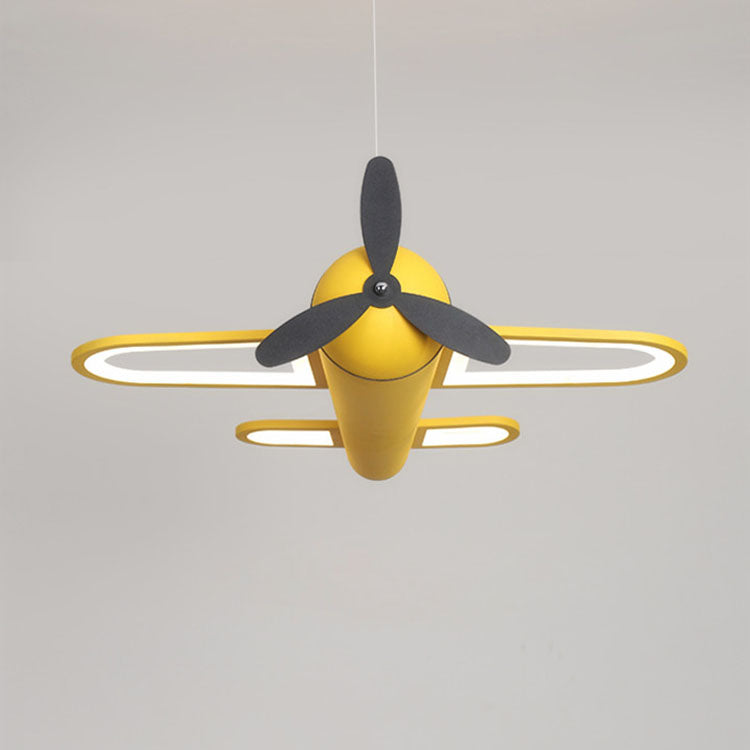 Zeitgenössische kreative Flugzeug Eisen Acryl LED Pendelleuchte für Schlafzimmer 