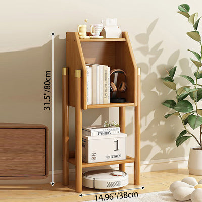 Traditional Vintage Solid Wood Multi-functional Storage Sideboard 3/4-Tier Display Rack With Drawer For Home Office