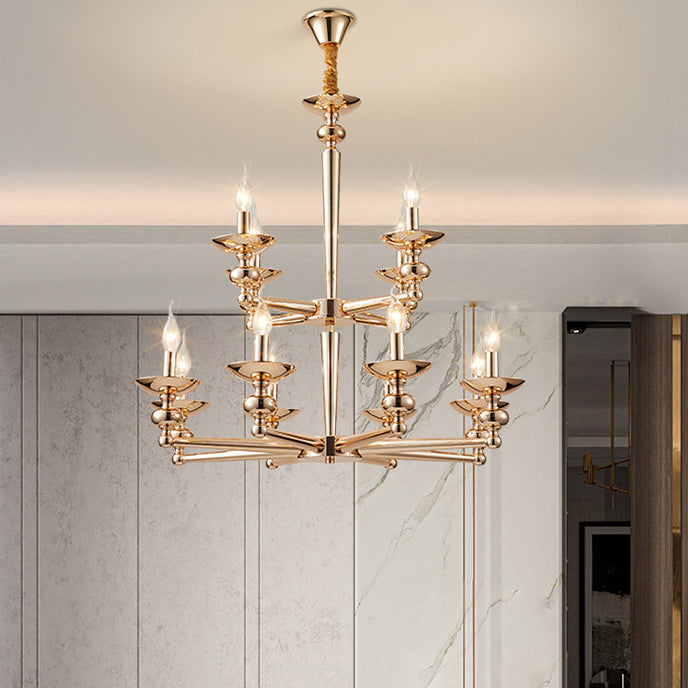 Moderne Luxus Kandelaber Eisen 6/8/10/12/15 Licht Kronleuchter Für Wohnzimmer 