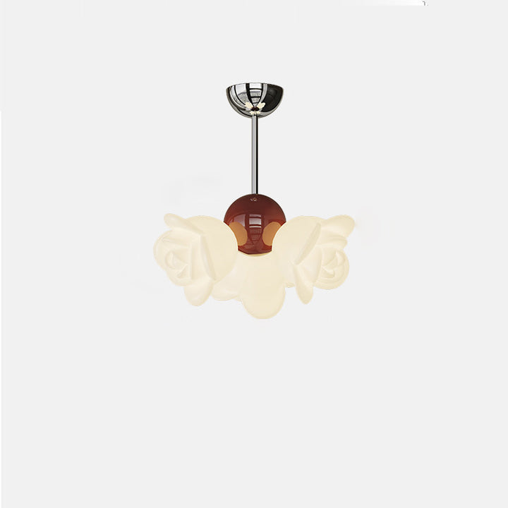 Plafonnier LED semi-encastré en fer PE orbe rose créatif contemporain pour salon 