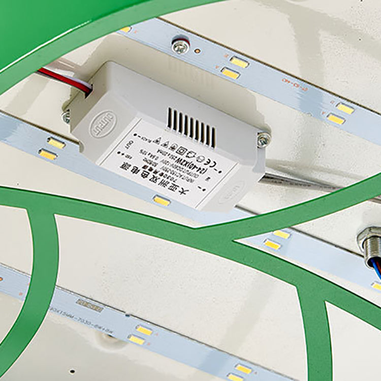 Luz de techo LED empotrada elíptica de metal acrílico con follaje de simplicidad moderna para dormitorio infantil 