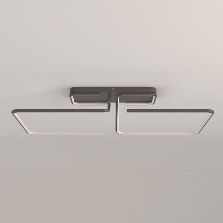 Moderne minimalistische Linien rechteckige Eisen-Acryl-LED-Deckenleuchte 