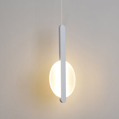 Lámpara colgante LED semicircular redonda de hierro acrílico de simplicidad moderna para mesita de noche 