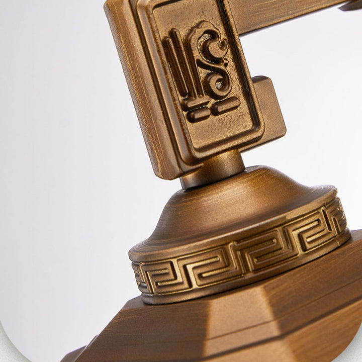 Traditionelle chinesische gebürstete Aluminium Haus Pagode 1-Licht Wandleuchte Lampe für Terrasse im Freien 