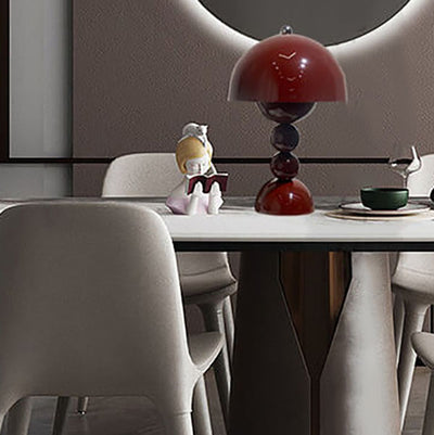 Lámpara de Mesa Nordic Mushroom Round Pod de 1 Luz 