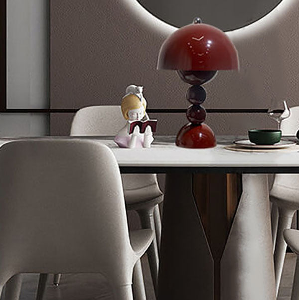 Lámpara de Mesa Nordic Mushroom Round Pod de 1 Luz 