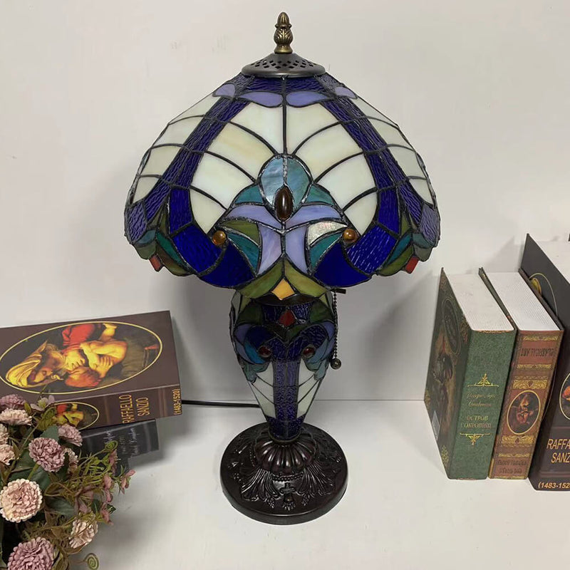 Tiffany Exquisite European Style Stained Glass 3-Light Table Lamp