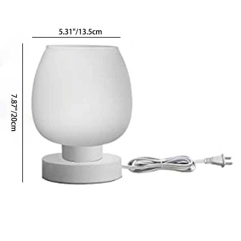 Moderne minimalistische flache runde Glaseisen 1-Licht Tischlampe für Wohnzimmer 