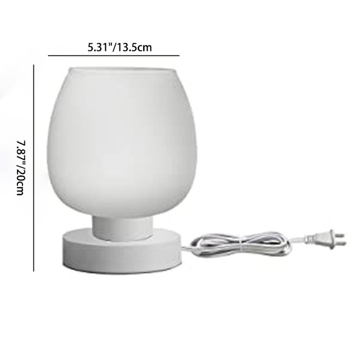 Moderne minimalistische flache runde Glaseisen 1-Licht Tischlampe für Wohnzimmer 