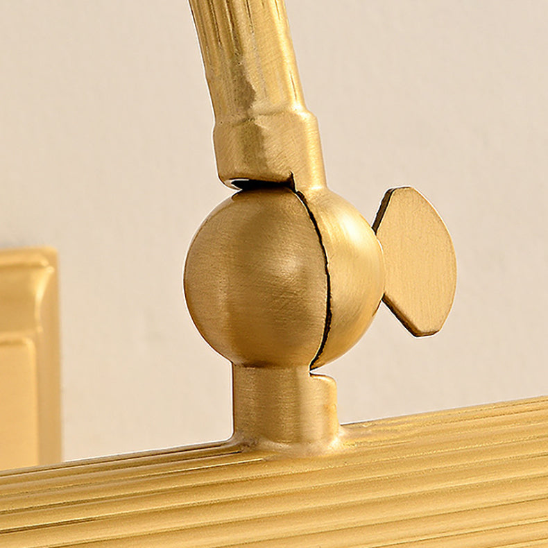Applique murale LED en cuivre linéaire moderne de style milieu du siècle pour chambre à coucher 