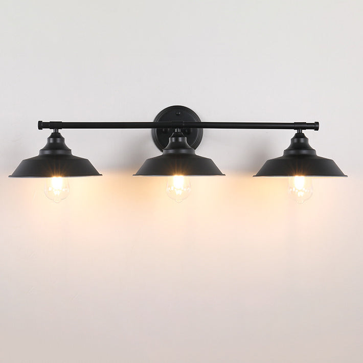 Zeitgenössische industrielle runde Eisen 2/3 Licht Wandleuchte Lampe für Badezimmer 