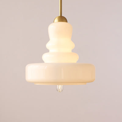 Moderne bunte Glas-Kürbis-Schirm 1-Licht Pendelleuchte 