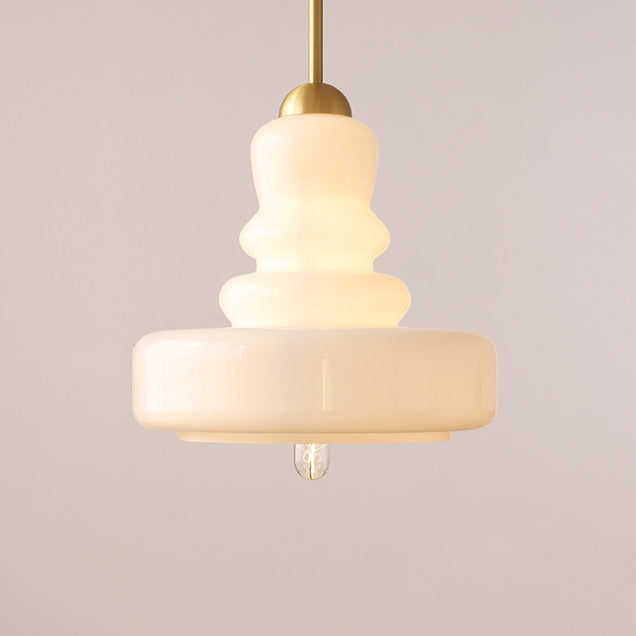 Moderne bunte Glas-Kürbis-Schirm 1-Licht Pendelleuchte 