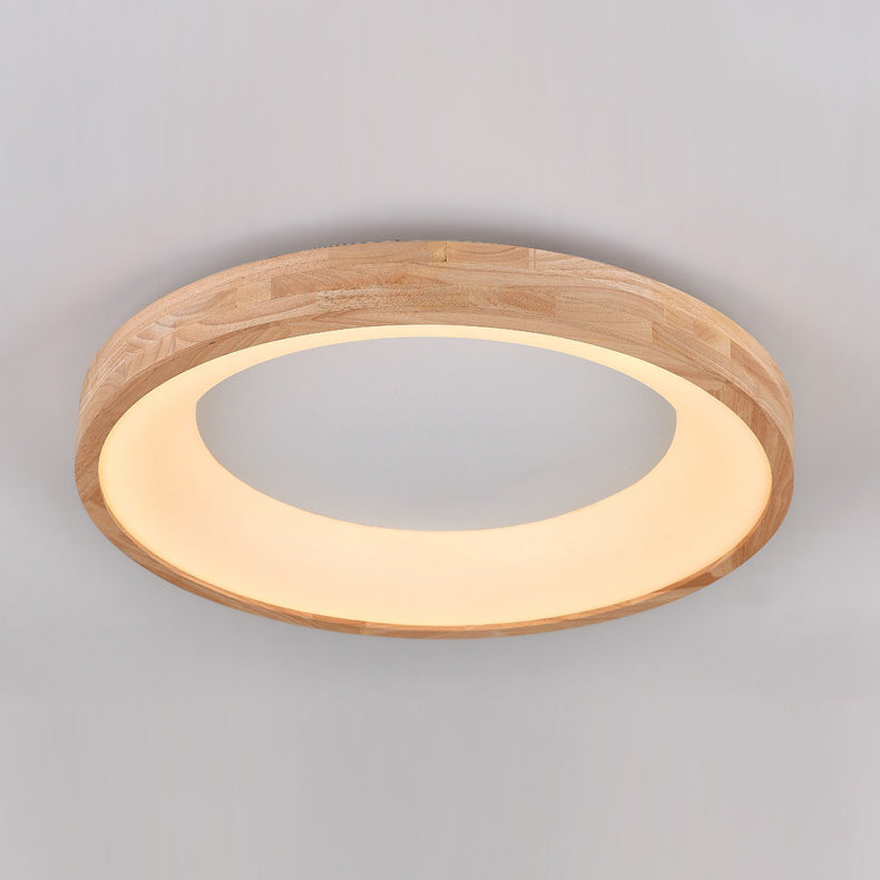 Luz de techo empotrada LED de roble acrílico anillo minimalista moderno para sala de estar 