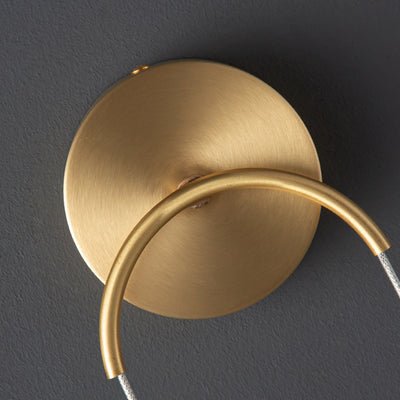 Lámpara de Aplique de Pared LED de Madera Lineal Minimalista Moderna de Cobre y Acrílico para Dormitorio 