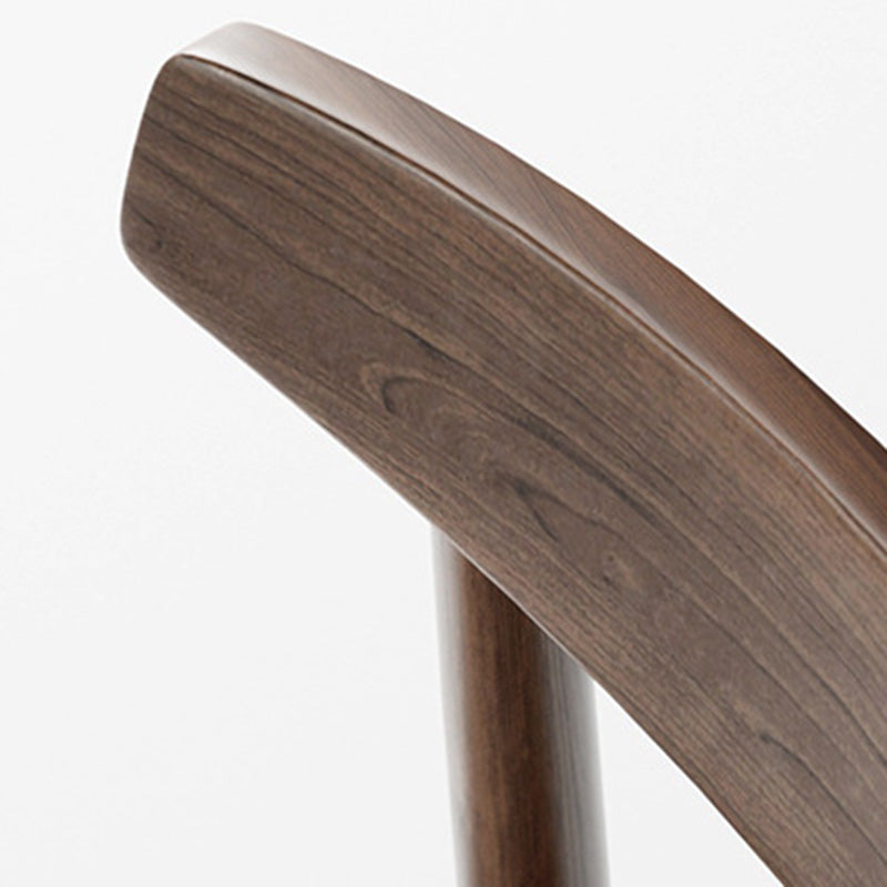 Silla de Comedor Tapizada en Cuero Nappa de Doble Capa Cuadrada Retro Contemporánea con Respaldo Abierto Sin Brazos para Comedor 
