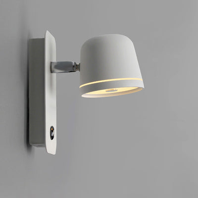 Lámpara de aplique de pared LED de acrílico de metal de aluminio rectangular redonda minimalista moderna para dormitorio 