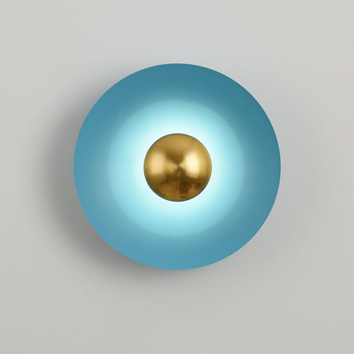 Lampe murale LED créative contemporaine avec soucoupe volante Macaron pour chambre à coucher 