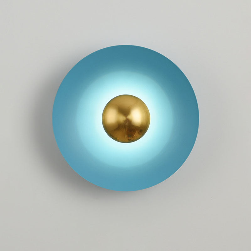 مصباح حائط LED بتصميم عصري على شكل صحن طائر لماكرون للإضاءة في غرفة النوم 