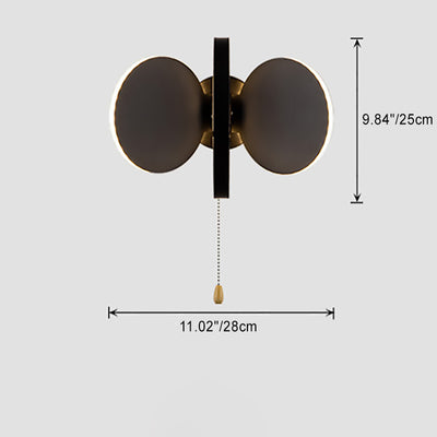 Moderna Minimalista Redonda de Aluminio Hierro Silicona Lámpara LED Aplique de Pared Para Dormitorio 